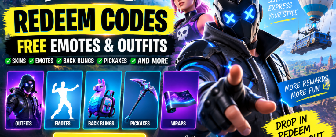 Fortnite Redeem Codes for Emotes & Outfits 2026: How to Get Cosmetics